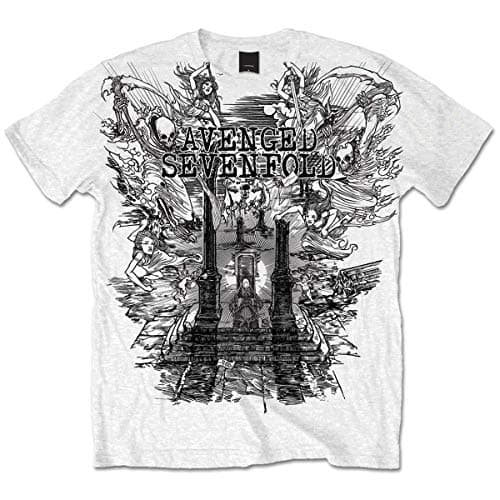 Image of Avenged Sevenfold Land of Cain Official Tee T-Shirt Mens Unisex (X-Large) White