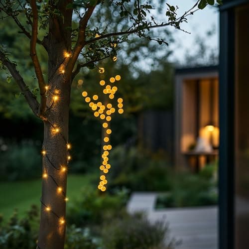 Image of SolarCentre® Elan Outdoor USB Solar Fairy Lights - White and Warm White - 100 LEDs 10m with Remote Control