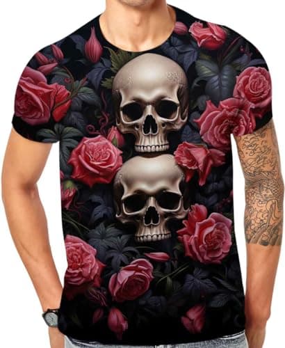 Image of Men's Graphic Tees,Novelty Graphic T-Shirts, See-hear-speak No Evil T Shirts, XXL