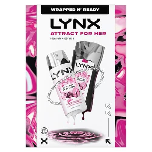 Image of Lynx Attract for Her Gift Set- 50ml Body Spray & 225ml Body Wash, Fresh Fragrance Duo, Feminine Scent, Great for Gifting or Everyday Use