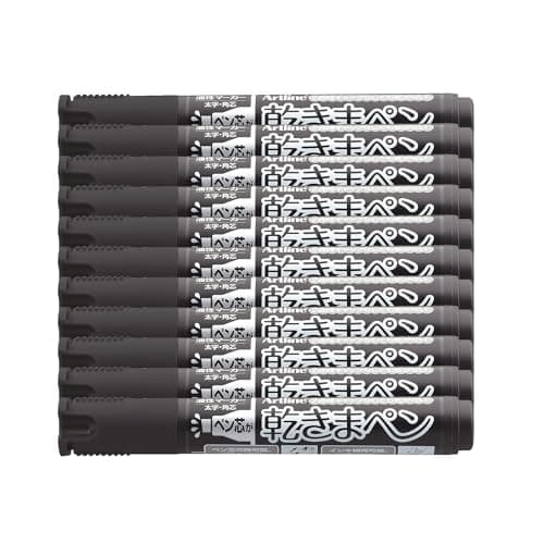 Image of Artline Eco Black Permanent Marker Pens (Pack of 12) 2-5mm Nib for Home and Office Use, Dry Safe for 2 Weeks Uncapped, Reuseable, Waterproof, Non-Toxic - Genuine Permanent Marker Pens Black