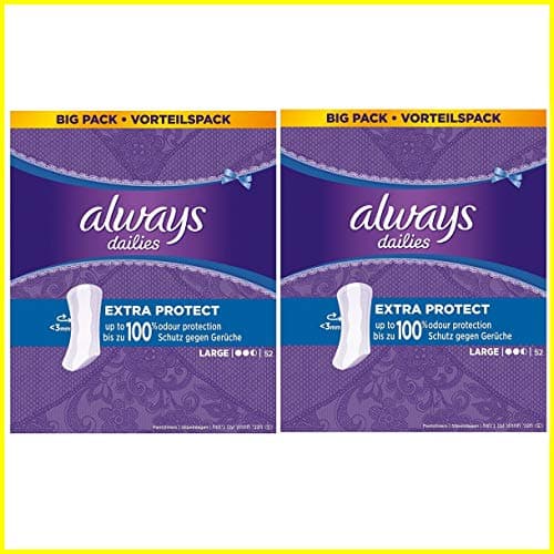 Image of Always Dailies Panty Liners with Extra Protection - Large Pads - 2 x 46 Pads