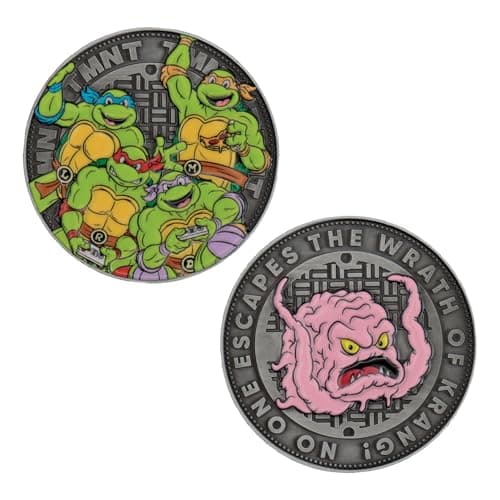 Image of FaNaTtik Teenage Mutant Ninja Turtles - Krang Limited Edition Collectible Coin – Individually Numbered Double‑Sided Enamel Display Piece
