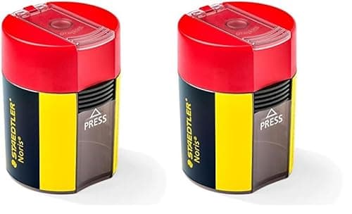 Image of STAEDTLER 511 004 Single-Hole Pencil Tub Sharpener in Noris Design (Pack of 2)