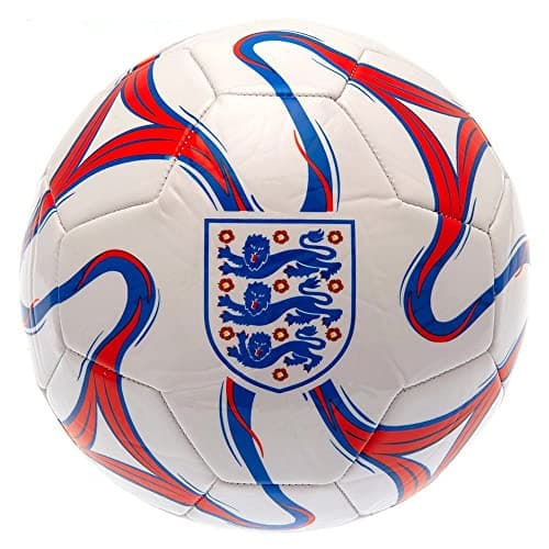 Image of England Officially Licensed FA Cosmos Football - White, Size 5, 26 Panel For Kids and Adults