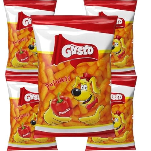 Image of Gusto Pufuleti Paprika Corn Chips 80 Gram x 5 Packs