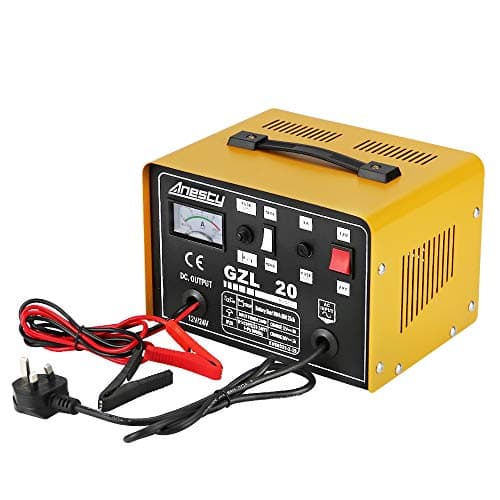 Image of Car Battery Charger, 12V/24V 20A 20Amp Heavy Duty Battery Charger, Ideal for Various Vehicle Cars Vans Tractors Lead-acid Batteries