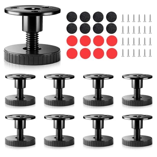 Image of YMTWSRY 8 PCS Adjustable Feet for Furniture, Carbon Steel Furniture Feet Black Cabinet Legs 27-40 mm Levelling Feet Table Leg Extenders for Chair Table Sofa