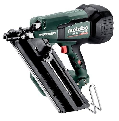 Image of Metabo NFR 18 LTX 90 BL (612090840) 18v brushless Cordless First Fix Nailer Body only in metaBOX 340 Carry case