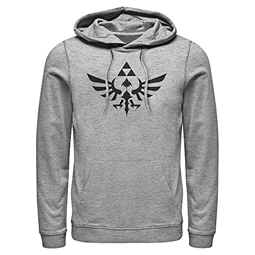 Image of Nintendo Triumphant Triforce-P/O Mens Pullover Hoodie, Athletic Heather, Large