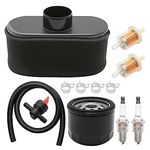 Image of Ollanoos 11013-7047 Air Filter Tune Up Kit with Oil Filter Fuel Filter Spark Plug Replacement for Kawasaki FR651V FR691V FR730V FS481V FS541V FS600V FS651V FS691V FS730V 4-Stroke Engines