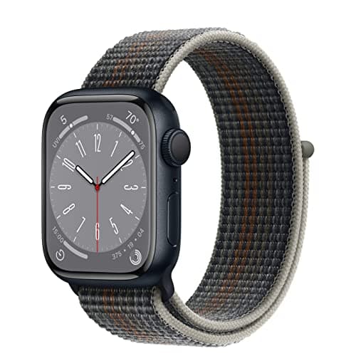 Image of Apple Watch Series 8 (GPS, 41MM) - Midnight Aluminum Case with Midnight Sport Loop (Renewed)