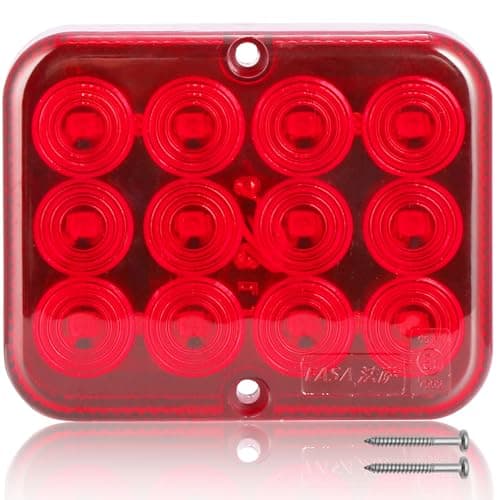 Image of ETUKER 1x Rear Fog Light LED 12V Red Fog Lamp for Trailer Caravan RV Waterproof CE
