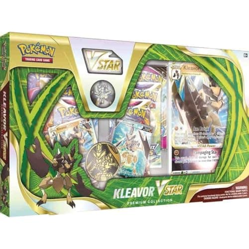 Image of Pokémon TCG: Kleavor VSTAR Premium Collection (2 Etched Foil Promo Cards, 1 Foil Oversize Card & 5 Booster Packs)