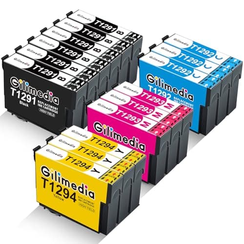 Image of T1295 Replacement for Epson T1291 T1292 T1293 T1294 T1295 Multipack Ink Cartridges for Epson Stylus SX435W SX235W WF-3520 WF-3540 WF-7515 WF-7525 SX425W SX445W SX525WD SX535WD BX305FW, 15-Pack