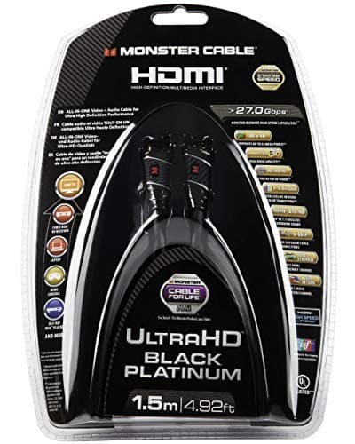 Image of Monster Black Platinum Ultimate High Speed HDMI Cable with Ethernet - 1.5 m. length