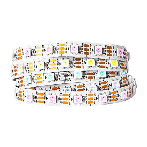 Image of BTF-LIGHTING WS2812E ECO RGB Alloy Wires 5050SMD Individual Addressable 3.3FT 60Pixels/m Flexible White PCB Full Color LED Pixel Strip Dream Color IP30 Non-Waterproof DIY Projects Only DC5V