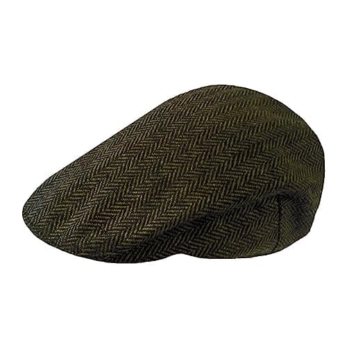 Image of TOSKATOK Tweed Flat Caps-OLIVEHERR-SM