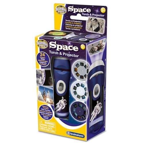 Image of Brainstorm TOYS Stem Space Torch and Projector – 24 NASA Images, Projects Clear Pictures up to 1 Metre Wide, Interactive Educational Kids Flashlight Toy