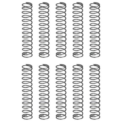 Image of sourcing map 30Pcs Compression Spring, 2mm OD, 0.3mm Wire Size, 15mm Free Length, Spring Steel Construction Extended Mechanical Compression Springs for Shop and Home Repairs, Silver Tone