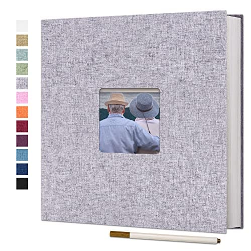 Image of Vienrose Large Photo Album Self Adhesive for 4x6 8x10 Pictures Scrapbook Album DIY 40 Blank Pages with A Metallic Pen