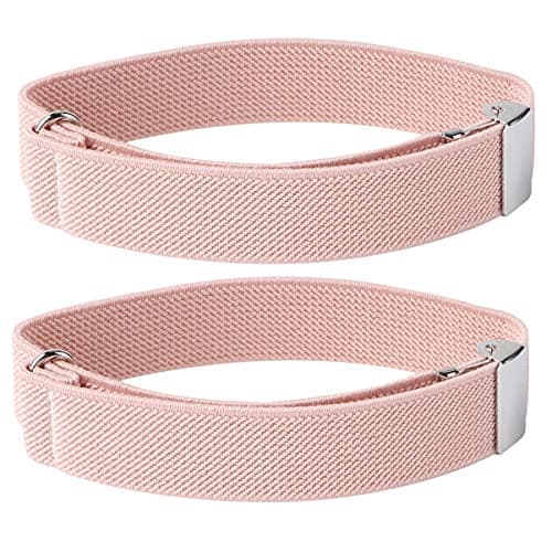 Image of Holibanna Mens Elastic Adjustable Armbands Anti- Slip Shirt Sleeve Adjustable Stretch Elastic Bracelet Arm Shirt Garters Hold Up Armband for Women Men 1 Pair Pink