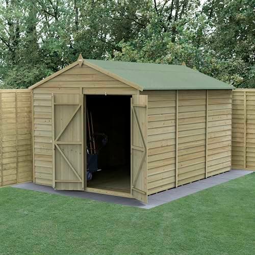 Image of Forest Garden 4LIFE Apex Shed 8x12 | Double Door | No Window|25 Year Anti-Rot Guarantee