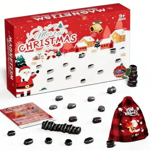 Image of Magnetic Chess Game, Magnetic Chess Board Games, 20Pcs Stones & Portable Storage Bag Family Interactive Magnet Battle Table Game, Party Supplies for Family Gathering and Travel Magnet Games Set