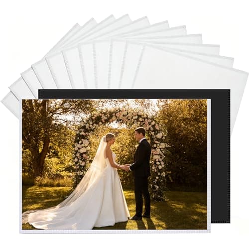 Image of 12 Pieces Magnetic Photo Frames for Fridge - Holds 6x4 Inch Photos Magnetic Picture Frame, Personalised Fridge Magnets, Strong Photo Magnets for Photos White Postcard Frame Personalised Fridge Magnet