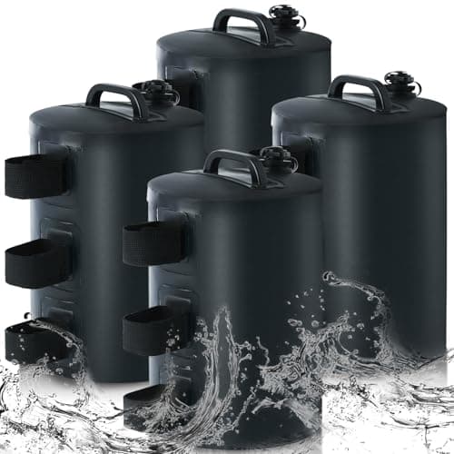 Image of MASTERCANOPY Gazebo Water Weight Bags,Leg Weights for Pop Up Canopy 4pcs/Pack Black