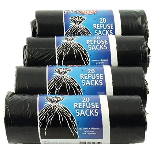 Image of Finchley Safewrap Refuse Sack 92 Litre Black (Pack of 80) 0446+ Free Pen