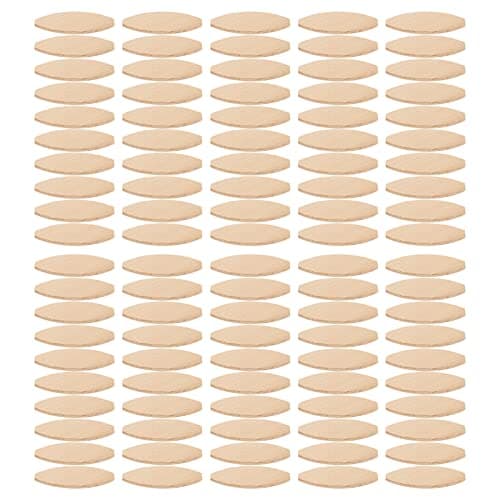 Image of Solinder 100pcs Beech Wood Biscuits Jointing Tool Size 20, More Robust and Sturdy, Tighter Bonding with Glue, Better Workpiece Stability for Woodworking (Zelkova)