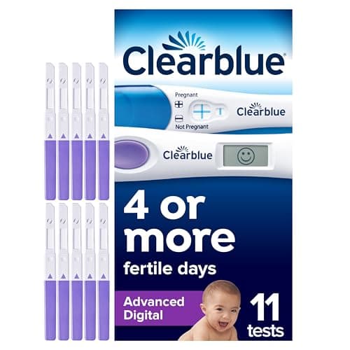 Image of Clearblue Advanced Digital Ovulation & Pregnancy Test, Double Your Chances of Getting Pregnant. 10 Advanced Digital Ovulation Tests & 1 Rapid Detection Pregnancy Test, Try The Free Cycle Tracking App