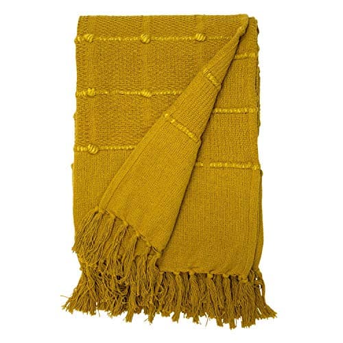 Image of furn. Motti Throw, Polyester, Ochre, 140 x 180cm