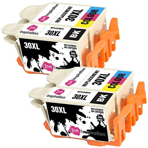 Image of Ink Inspiration® Replacement for Kodak 30 30XL 30B 30CL Ink Cartridges 4-Pack, Use with Kodak ESP C100 C110 C115 C300 C310 C315 C330 C360 1.2 3.2 3.2S Hero 2.2 3.1 5.1 Office 2100 2150, Black/Colour