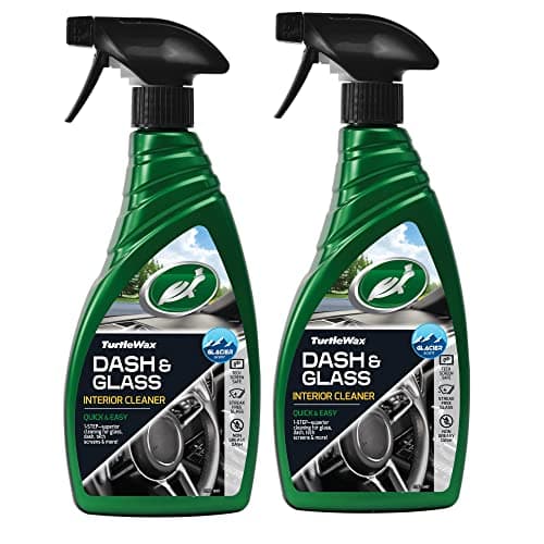 Image of Turtle Wax 50582 Dash & Glass Interior Cleaner and Protectant, Superior Cleaning Spray for Dashboard, Glass, Tech Screen, and All Interior Hard Surfaces, 500ml x2