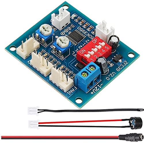 Image of Youmile Thermostat PWM Fan Module, PC Fan Temperature Speed Controller Governor CPU High Temperature Cooling Module 4 Wire 3 Channels DC 12V NTC 50K Thermal Sensor/Buzzer Alarm sounder Module