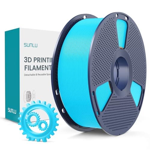 Image of SUNLU PLA+ 3D Printer Filament, PLA Plus Filament 1.75mm, Toughness Enhanced 3D Filament Compatible with 3D FDM Printers, Dimensional Accuracy +/- 0.02 mm, 1 kg Spool(2.2 LBS), Pla+ Cyan