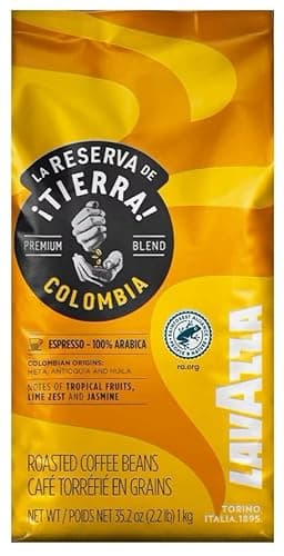 Image of Lavazza Tierra Colombia 100% Arabica Coffee Beans 1 kg (Pack of 1)
