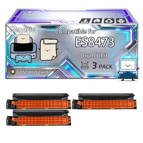 Image of ES8473 Drum Unit Compatible for Okidata OKI ES8453 ES8473 Printers, With Chip, 30000 Pages, Vibrant Colours (3 Pack Black)