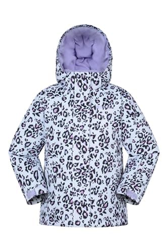 Image of Mountain Warehouse Kids Ski Jacket & Trousers Set - Snowproof Ski Outfit, Front Pockets, Fleece Lined Skiwear, Integrated Snowskirt - Winter Snowboarding Lilac Kids Size 2-3 Years
