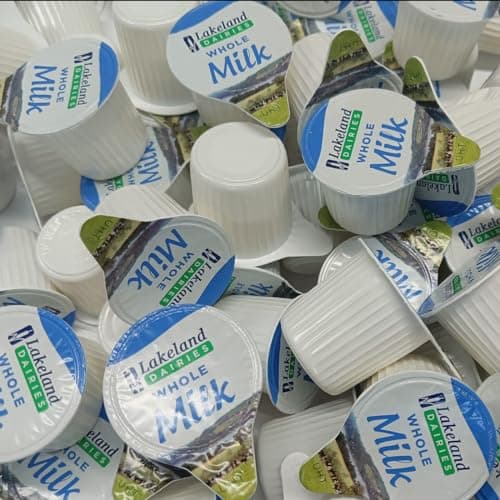 Image of 35x Whole UHT Milk 12ml Individually Wrapped Mini Portions Pots Jiggers Lakeland