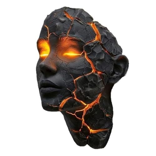 Image of Crack Soul Wall Lamp, 3D Resin LED Artistic wall lamp, Creative Lava Crack Pattern Lighting Decorative Fixture, Suitable for Bedroom and Living Room Decoration.