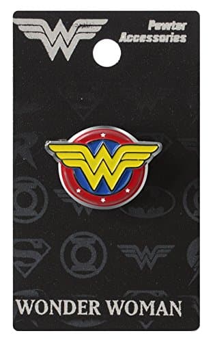 Image of DC Comics Wonder Woman Pewter Lapel Pin Colored Logo
