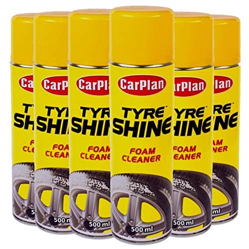Image of CarPlan Tyre Shine Foam Cleaner 500ml x 6 - New Look Tyres