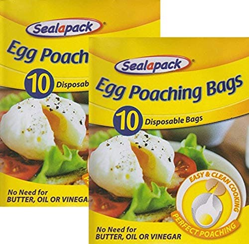 Image of 2X Pack of 10 Disposable Egg Poaching Bags Perfect Poachies Easy Clean
