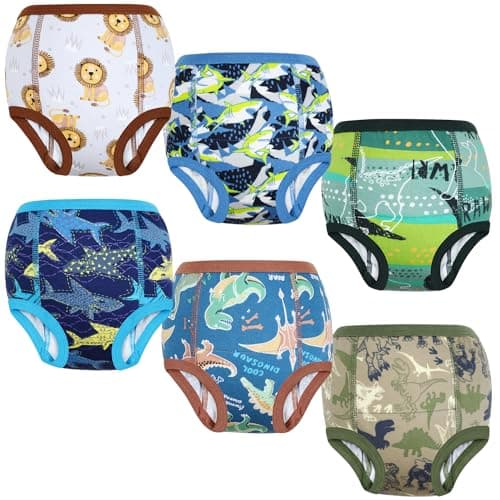 Image of MOEMOE BABY Potty Training Trousers, Pack of 6, Potty Training Trousers, Children's Underpants for Boys 7 Years