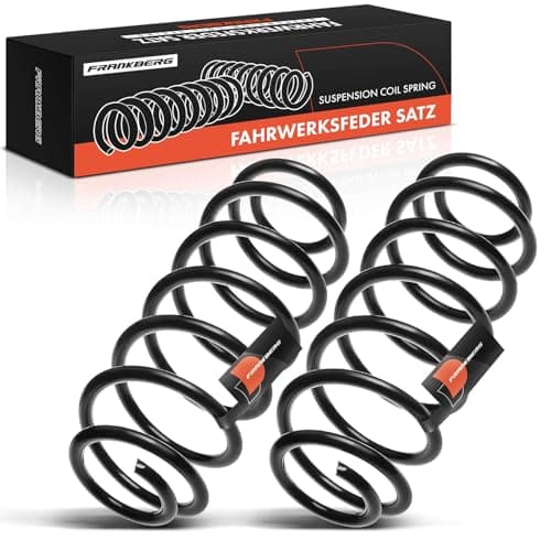 Image of Frankberg 2x Coil Spring Rear axle Left Right Compatible with Polo 9N 1.2L 1.4L 1.9L 2001-2009 Replace# 6Q0511115BG
