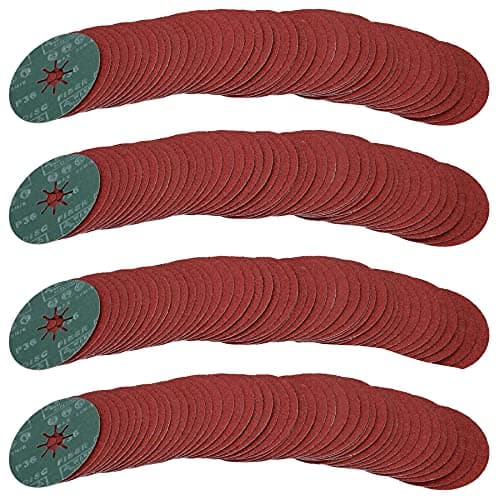 Image of 115mm Coarse 36 Grit Fibre Sanding Abrasive Discs For Wood Metal 4-1/2” 200pk