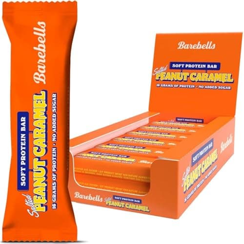 Image of Barebells Protein Bars - 12 Count, 16g High Protein Treats – Sugar Free Chocolate Nutrition Bar, Low Carb – On The Go Breakfast or Post-Workout Snack (Peanut Caramel)